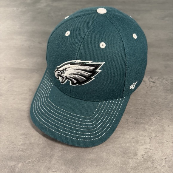47 Other - '47 Philadelphia Eagles Hat Green Silver Contrast Stitching Dad‎ Cap Strapback